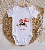 BK Kids İsimli Mini Boss Tasarımlı Bebek Body Zıbın - Model 1