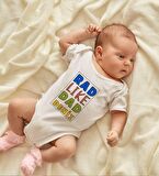 BK Kids İsimli Rad Like Dad Tasarımlı Bebek Body Zıbın - Model 1