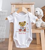 BK Kids İsimli Sevimli Ayı Tasarımlı Bebek Body Zıbın - Model 2