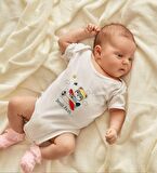 BK Kids İsimli Sevimli Pilot Tasarımlı Bebek Body Zıbın - Model 1