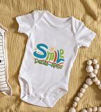 BK Kids İsimli Smile Tasarımlı Bebek Body Zıbın - Model 1