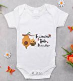BK Kids İsimli Teyzesinin Balı Tasarımlı Bebek Body Zıbın - Model 1