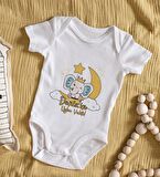 BK Kids İsimli Uyku Vakti Tasarımlı Bebek Body Zıbın - Model 1