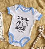 BK Kids Kişiye Özel Mavi Bebek Body Zıbın - Model 1