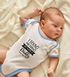 BK Kids Kişiye Özel Mavi Bebek Body Zıbın - Model 4