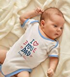 BK Kids Kişiye Özel Mavi Bebek Body Zıbın - Model 10