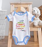 BK Kids Kişiye Özel Mavi Bebek Body Zıbın - Model 11