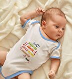 BK Kids Kişiye Özel Mavi Bebek Body Zıbın - Model 11