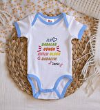 BK Kids Kişiye Özel Mavi Bebek Body Zıbın - Model 11