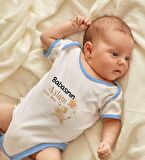 BK Kids Kişiye Özel Mavi Bebek Body Zıbın - Model 12