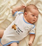 BK Kids Kişiye Özel Mavi Bebek Body Zıbın - Model 13