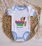 BK Kids Kişiye Özel Mavi Bebek Body Zıbın - Model 14