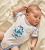 BK Kids Kişiye Özel Mavi Bebek Body Zıbın - Model 15