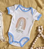 BK Kids Kişiye Özel Mavi Bebek Body Zıbın - Model 19
