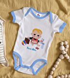BK Kids Kişiye Özel Mavi Bebek Body Zıbın - Model 23