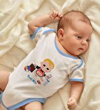 BK Kids Kişiye Özel Mavi Bebek Body Zıbın - Model 23