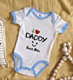 BK Kids Kişiye Özel Mavi Bebek Body Zıbın - Model 24