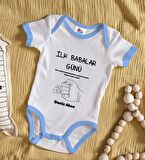 BK Kids Kişiye Özel Mavi Bebek Body Zıbın - Model 27