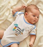 BK Kids Kişiye Özel Mavi Bebek Body Zıbın - Model 29