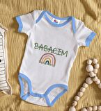 BK Kids Kişiye Özel Mavi Bebek Body Zıbın - Model 30