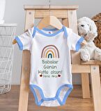 BK Kids Kişiye Özel Mavi Bebek Body Zıbın - Model 31
