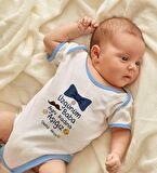 BK Kids Kişiye Özel Mavi Bebek Body Zıbın - Model 36