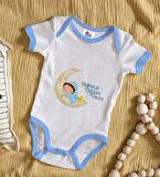 BK Kids Kişiye Özel Mavi Bebek Body Zıbın - Model 38