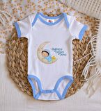 BK Kids Kişiye Özel Mavi Bebek Body Zıbın - Model 38