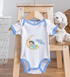 BK Kids Kişiye Özel Mavi Bebek Body Zıbın - Model 38