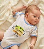 BK Kids Kişiye Özel Mavi Bebek Body Zıbın - Model 40
