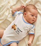 BK Kids Kişiye Özel Mavi Bebek Body Zıbın - Model 43