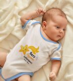 BK Kids Kişiye Özel Mavi Bebek Body Zıbın - Model 51