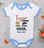 BK Kids Kişiye Özel Mavi Bebek Body Zıbın - Model 52