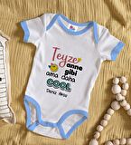 BK Kids Kişiye Özel Mavi Bebek Body Zıbın - Model 52