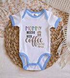 BK Kids Kişiye Özel Mavi Bebek Body Zıbın - Model 53