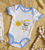 BK Kids Kişiye Özel Mavi Bebek Body Zıbın - Model 56