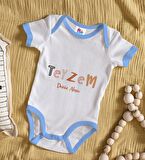 BK Kids Kişiye Özel Mavi Bebek Body Zıbın - Model 59