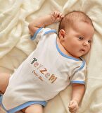 BK Kids Kişiye Özel Mavi Bebek Body Zıbın - Model 59