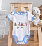 BK Kids Kişiye Özel Mavi Bebek Body Zıbın - Model 61
