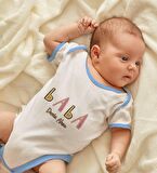 BK Kids Kişiye Özel Mavi Bebek Body Zıbın - Model 61