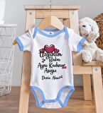 BK Kids Kişiye Özel Mavi Bebek Body Zıbın - Model 64