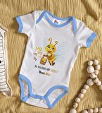 BK Kids Kişiye Özel Mavi Bebek Body Zıbın - Model 66