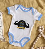 BK Kids Kişiye Özel Mavi Bebek Body Zıbın - Model 67