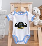 BK Kids Kişiye Özel Mavi Bebek Body Zıbın - Model 67