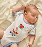 BK Kids Kişiye Özel Mavi Bebek Body Zıbın - Model 69