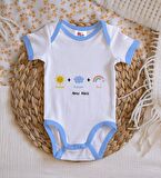 BK Kids Kişiye Özel Mavi Bebek Body Zıbın - Model 70