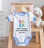 BK Kids Kişiye Özel Mavi Bebek Body Zıbın - Model 73