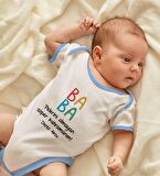 BK Kids Kişiye Özel Mavi Bebek Body Zıbın - Model 73