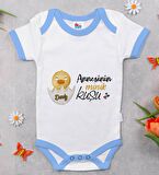 BK Kids Kişiye Özel Mavi Bebek Body Zıbın - Model 80