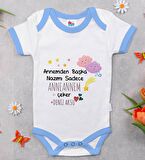BK Kids Kişiye Özel Mavi Bebek Body Zıbın - Model 81